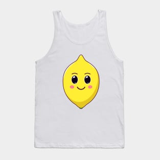 Cute Kawaii Lemon, Cartoon Citrus Fruit Tank Top